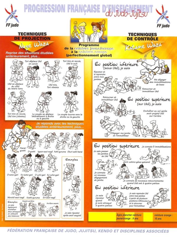 Planche technique ceinture jaune orange1